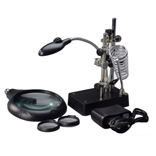Stirlingkit High-Precision Helping Third Hand Magnifier for Electronics & DIY Circuit Sculpture Projects