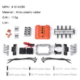 Stirlingkit High Simulation V8 Engine Hood Fan Air Intake Motor Radiator kits for 1/10 Car GRC FST, view 4