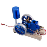 Stirlingkit Hit & Miss Gas Model Engine with Wooden Base Fuel Tank Water Cooled ICE Engine, view 2