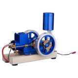 Stirlingkit Hit & Miss Gas Model Engine with Wooden Base Fuel Tank Water Cooled ICE Engine, view 4