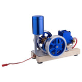 Stirlingkit Hit & Miss Gas Model Engine with Wooden Base Fuel Tank Water Cooled ICE Engine, view 5