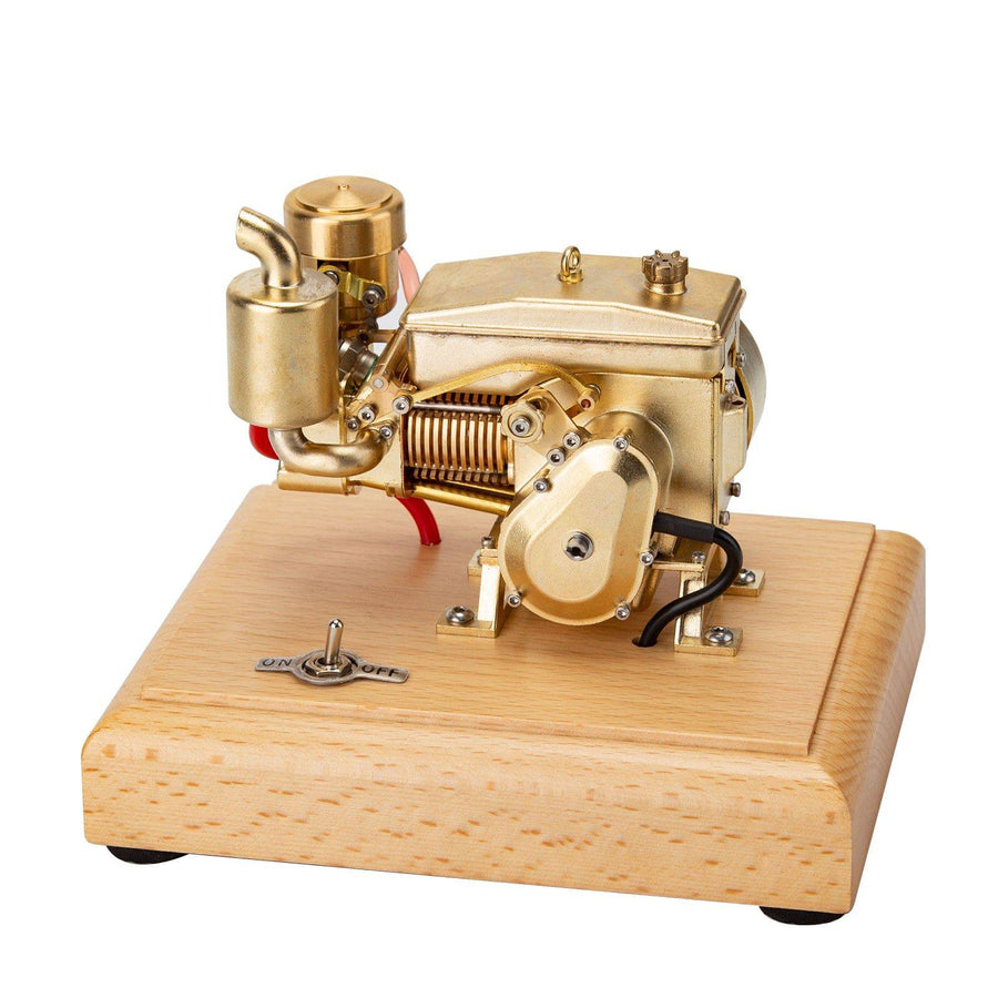 Stirlingkit Horizontal Single-cylinder Four-stroke Mini Gas Tractor Engine ICE Model 1.9CC M21
