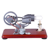 Stirlingkit Hot Air Stirling Engine Colorful LED Flywheel Education Toy Electricity Power Generator Model, view 4