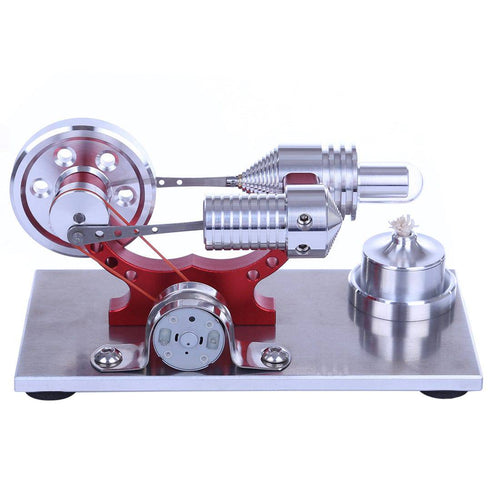 Stirlingkit Hot Air Stirling Engine Colourful LED Single Flywheel Education Toy Electricity Power Generator