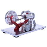 Stirlingkit Hot Air Stirling Engine Colourful LED Single Flywheel Education Toy Electricity Power Generator, view 3