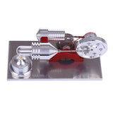 Stirlingkit Hot Air Stirling Engine Colourful LED Single Flywheel Education Toy Electricity Power Generator, view 5