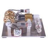 Stirlingkit Hot Air Stirling Engine High-Power Quartz Double-Cylinder Stirling Generator Model Toy, view 3