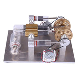 Stirlingkit Hot Air Stirling Engine High-Power Quartz Double-Cylinder Stirling Generator Model Toy, view 4