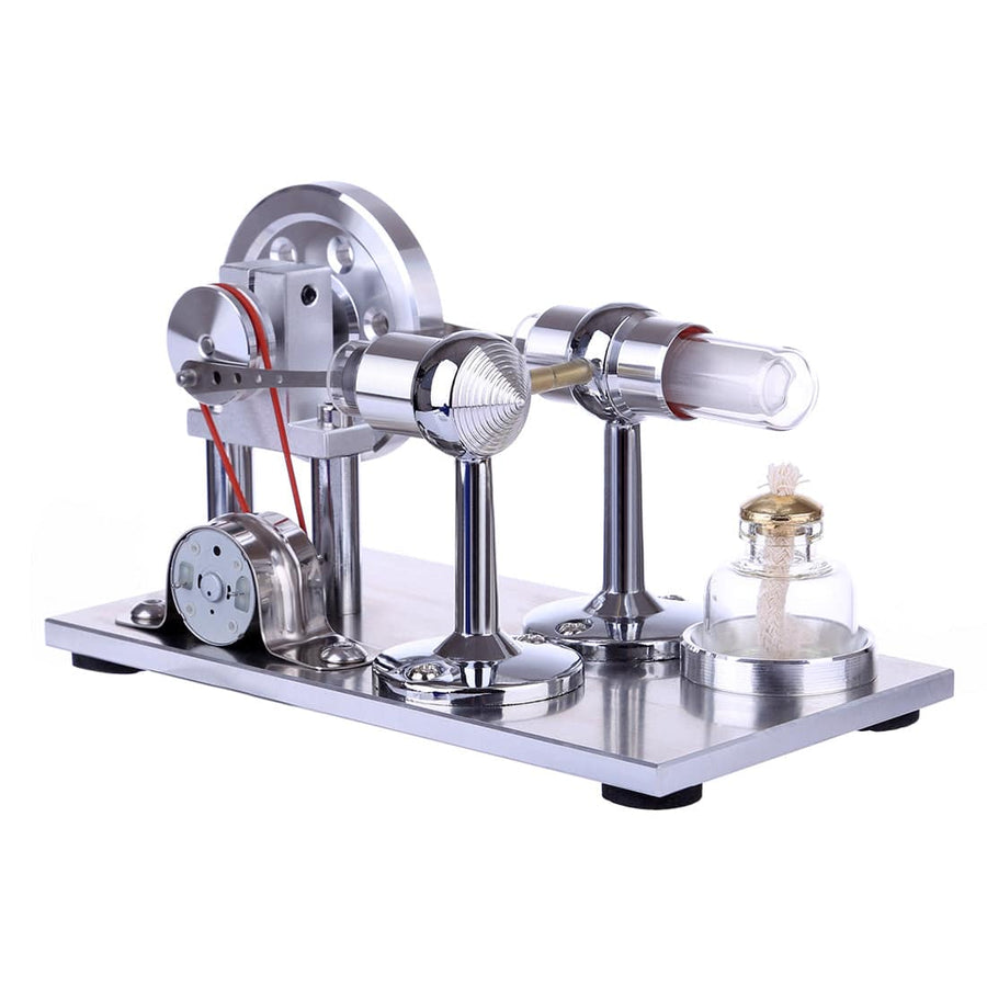 Stirlingkit Hot Air Stirling Engine Motor Model Educational Toy Electricity Generator Colorful LED