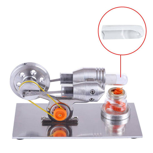Stirlingkit Hot Cylinder Quartz Tube for Stirling Engine Kit Mini Hot Air Motor Model