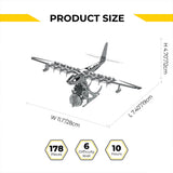 Stirlingkit Hughes H-4 3D Metal Mechanical Plane Assembly Model Building Kit for Aviation Lovers, view 3