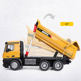 Stirlingkit Huina 1/14 2.4G 10CH RC Alloy Engineering DumpTruck Transportation Vehicle Model with Lighting Sound Effect, view 2