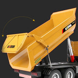 Stirlingkit Huina 1/14 2.4G 10CH RC Alloy Engineering DumpTruck Transportation Vehicle Model with Lighting Sound Effect, view 3