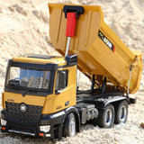 Stirlingkit Huina 1/14 2.4G 10CH RC Alloy Engineering DumpTruck Transportation Vehicle Model with Lighting Sound Effect, view 6