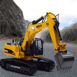 Stirlingkit Huina 1/14 3-in-1 Engineering Construction Vehicle Crusher Timber Grab Truck 2.4G RC Simulation Excavator Toy with Smoke LED Light Effect, view 2
