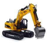 Stirlingkit Huina 1/14 3-in-1 Engineering Construction Vehicle Crusher Timber Grab Truck 2.4G RC Simulation Excavator Toy with Smoke LED Light Effect, view 3