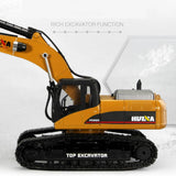Stirlingkit Huina 1/14 3-in-1 Engineering Construction Vehicle Crusher Timber Grab Truck 2.4G RC Simulation Excavator Toy with Smoke LED Light Effect, view 6