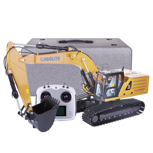 Stirlingkit Huina 1/16 2.4G All Alloy Simulation Engineering Hydraulic Drive RC Excavator Grab Vehicle Car Model