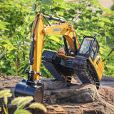Stirlingkit Huina 1/16 2.4G All Alloy Simulation Engineering Hydraulic Drive RC Excavator Grab Vehicle Car Model, view 3