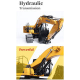 Stirlingkit Huina 1/16 2.4G All Alloy Simulation Engineering Hydraulic Drive RC Excavator Grab Vehicle Car Model, view 4