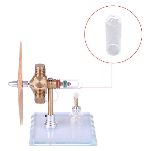 Stirlingkit Internal/External Large Quartz Glass Tube for Hexagonal Shape Stirling Engine