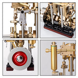 Stirlingkit KACIO LS2-13S Two Cylinder Reciprocating Steam Engine Model for 80-120CM Steamship, view 3