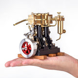 Stirlingkit KACIO LS2-14 Two Cylinders Reciprocating Retro Twin Steam Engine Model for 80cm+ Boat Ship (without Boiler), view 2