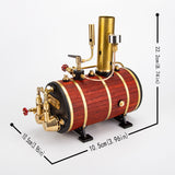 Stirlingkit KACIO WS100L 850mL Horizontal Premium Steam Engine Boiler, view 4