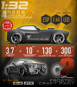 Stirlingkit KAMTOM Mini RC Drift Car with Supercharger 1/32 RTR, view 6