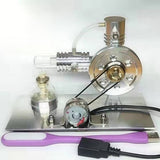 Stirlingkit L-shape Single Cylinder Stirling Engine Model with Night Light, view 2