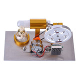 Stirlingkit L-Shaped Customized Golden Led Stirling Engine Model with Voltage Digital Display Meter, view 4