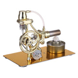 Stirlingkit L-Type Single Cylinder Golden Stirling Engine Generator Sterling Model with LED Diode Science Experiment, view 6