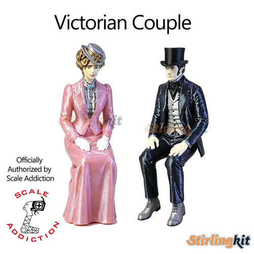 Stirlingkit Lady & Gentleman Figures The Victorian Passenger Set for TECHING DM229 First Automobile Model Kits
