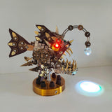 Stirlingkit Lantern Fish 3D DIY Steampunk Lanternfish Anglerfish Lamp3D Metal Model Kits 700PCS, view 4