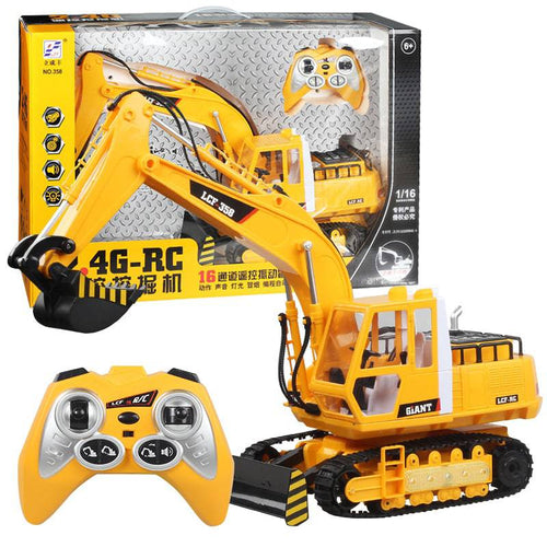 Stirlingkit LCF 1/16 2.4GHz 16CH Multifunctional Excavator Grab RC Construction Vehicle Model with Smoke Effect