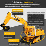 Stirlingkit LCF 1/16 2.4GHz 16CH Multifunctional Excavator Grab RC Construction Vehicle Model with Smoke Effect, view 4