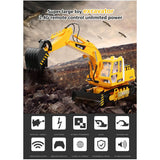 Stirlingkit LCF 1/16 2.4GHz 16CH Multifunctional Excavator Grab RC Construction Vehicle Model with Smoke Effect, view 6