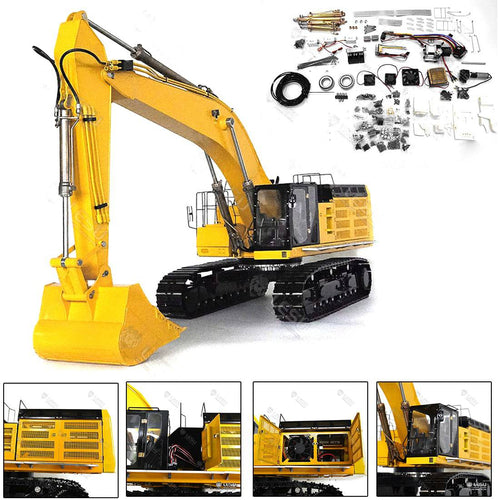 Stirlingkit LESU C374F Hydraulic Excavator Metal Remote Control Engineering Truck Vehicle 1/14 PNP with Electronic Equipment