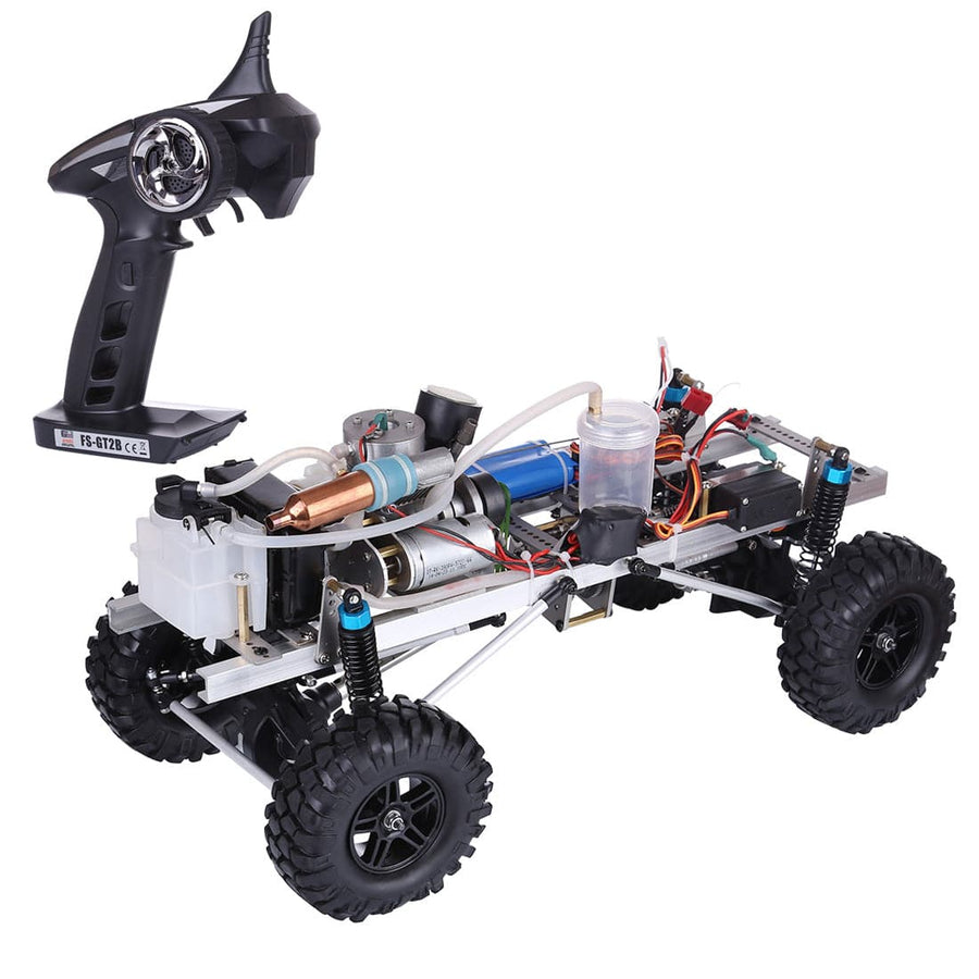 Stirlingkit Level 15 Methanol Engine DIY 4WD Electric Generator with Reverse Function 2.4G RC Off-road Climbing Car Model(Has been installed)