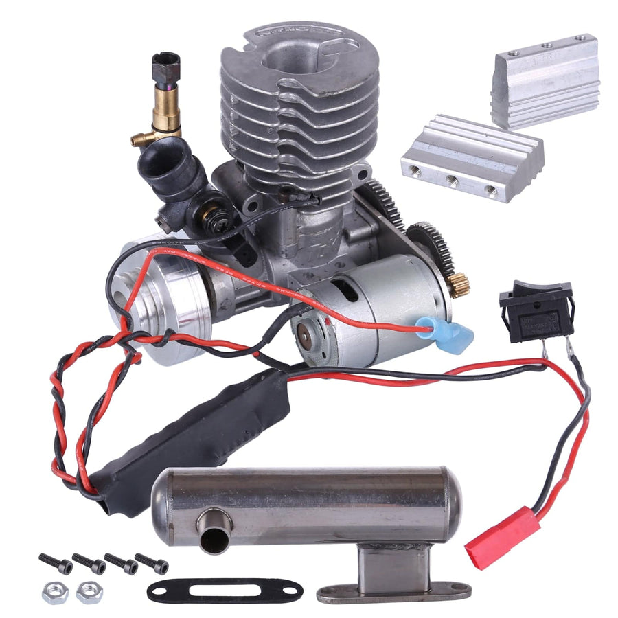 Stirlingkit Level 15 Methanol Engine to Gasoline Engine without Base for One-button Start Gasoline Low Pressure Engine