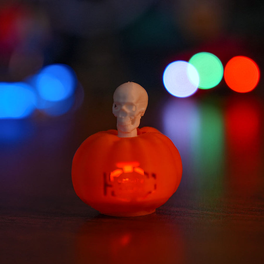 Stirlingkit Luminous Skull Pumpkin Engine Check Halloween Gadget Gift for Car Lovers