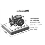 Stirlingkit M12 1.6cc Mini 4 Stroke Gasoline Engine Model Water-cooled Cooling Structure, view 5