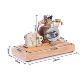 Stirlingkit M12B-P 1.6cc Single Cylinder 4 Stroke Gasoline Watercooled Engine Model with Gear Reducer, view 6