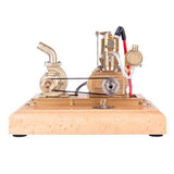 Stirlingkit M16 Wooden Base with Water Pump Upgrade Kit for M16C Mini Vertical Gasoline Engine, view 2