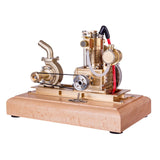 Stirlingkit M16C Air-cooled Single-cylinder 4-strokes Mini Vertical Gasoline Speed-controlled IC Engine Model with Water Vane Pump, view 6