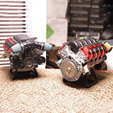 Stirlingkit MAD RC Simulated V8 Engine KIT that Works Original Color Unpainted Version, view 2