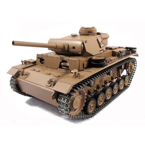 Stirlingkit MATO 1:16 WWII German Panzer III Full Metal Remote Control Military Tank Model - Shot Version