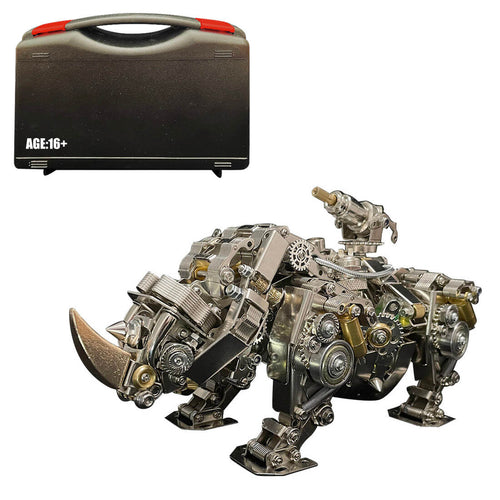 Stirlingkit Mechanical 3D DIY Metal Rhino Puzzle Assembly Model 700+PCS