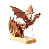 Stirlingkit Mechanical Gothic Dragon Kinetic Handcrafted Wood Sculpture, view 3