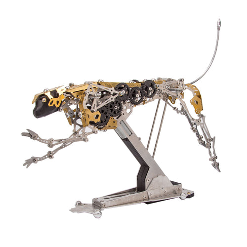 Stirlingkit Mechanical Kinetic Running Leopard 3D Metal Model DIY Kit 398PCS